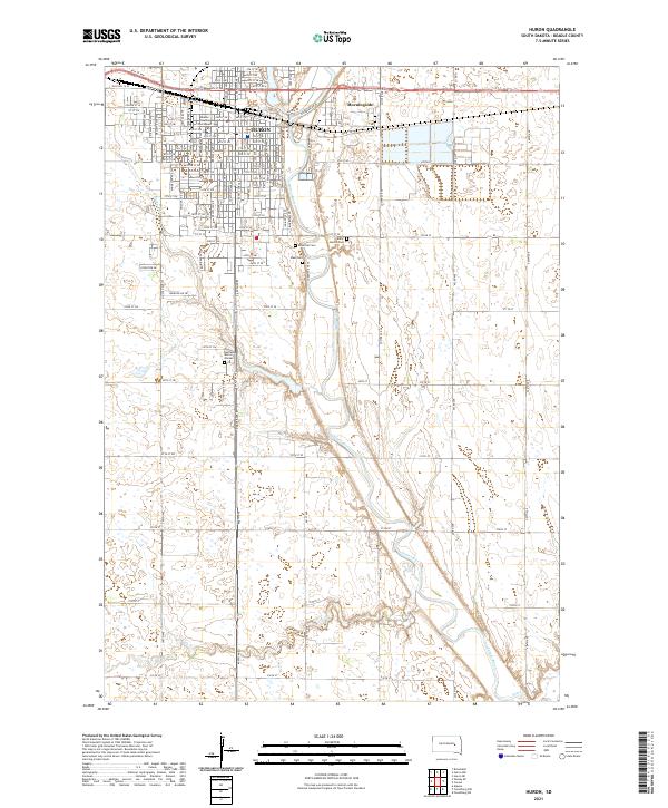 Huron topographic map thumbnail