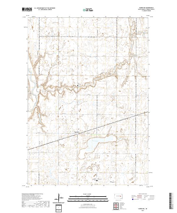 Huron NE topographic map thumbnail