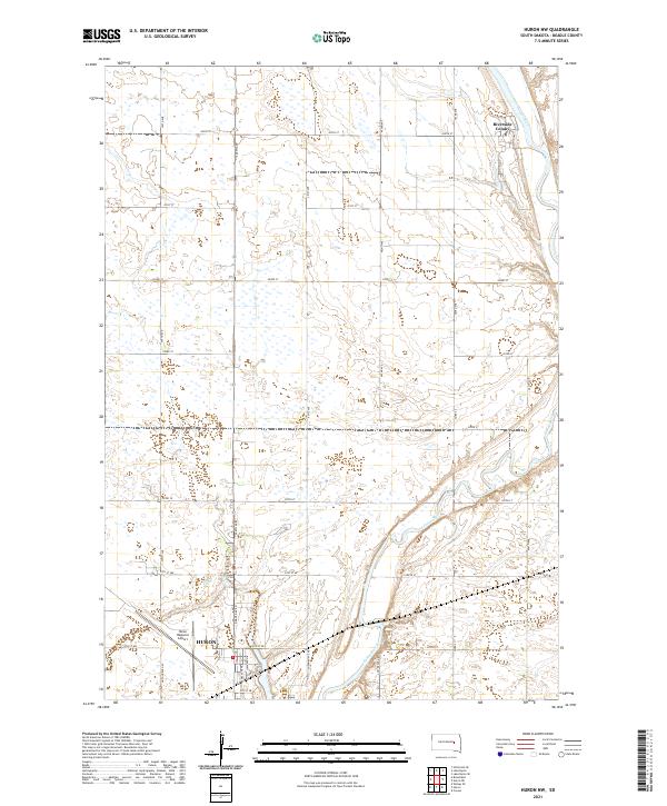 Huron NW topographic map thumbnail