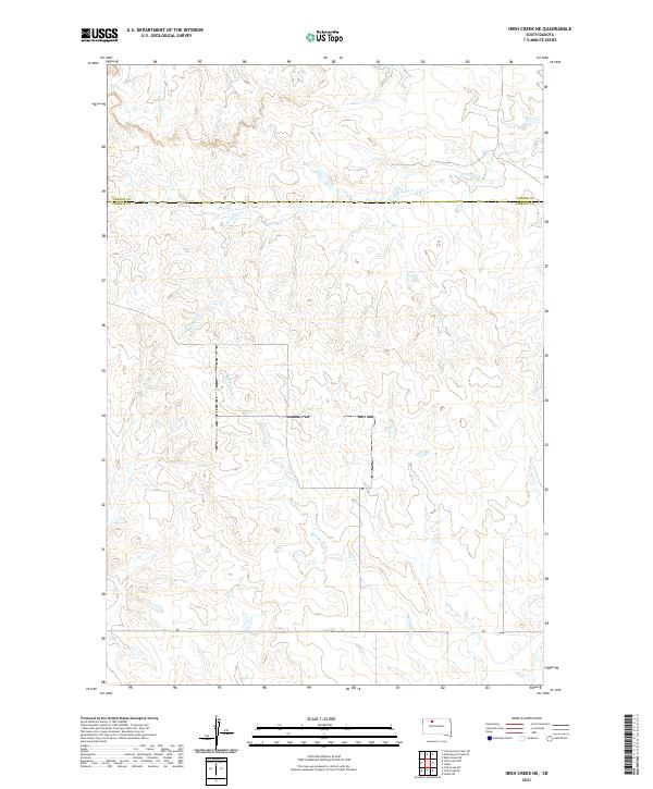 Irish Creek NE topographic map thumbnail