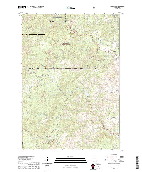 Iron Mountain topographic map thumbnail