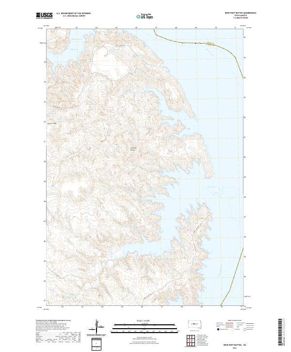 Iron Post Buttes topographic map thumbnail