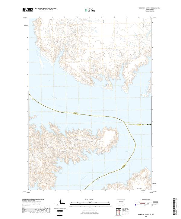 Iron Post Buttes SE topographic map thumbnail