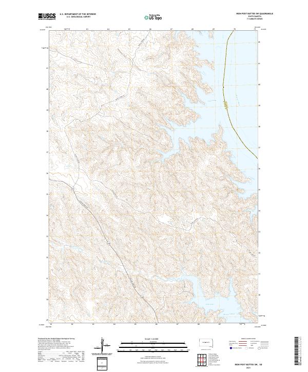 Iron Post Buttes SW topographic map thumbnail