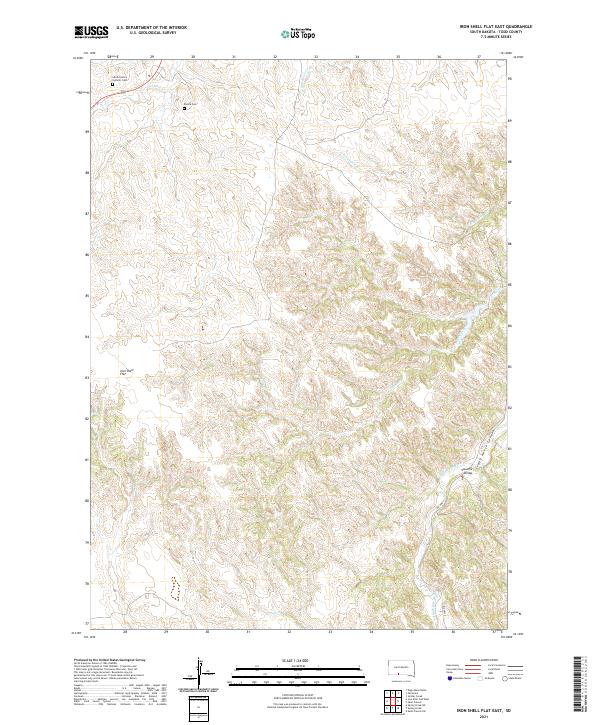 Iron Shell Flat East topographic map thumbnail