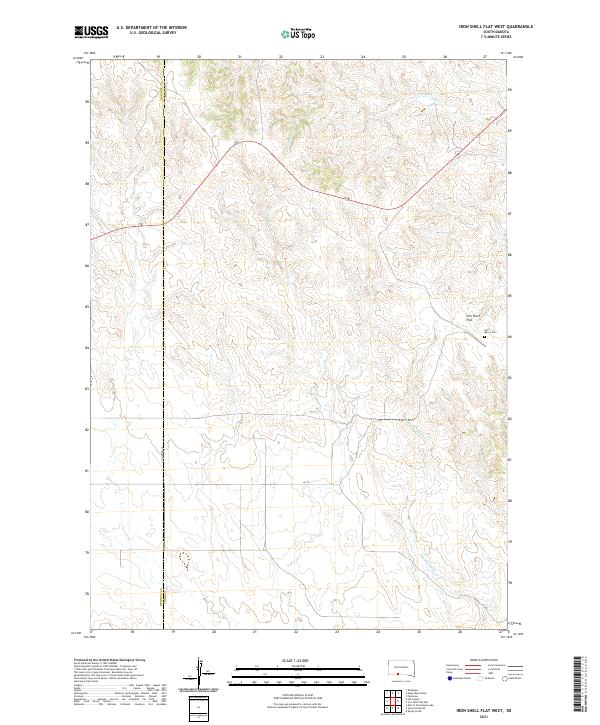 Iron Shell Flat West topographic map thumbnail