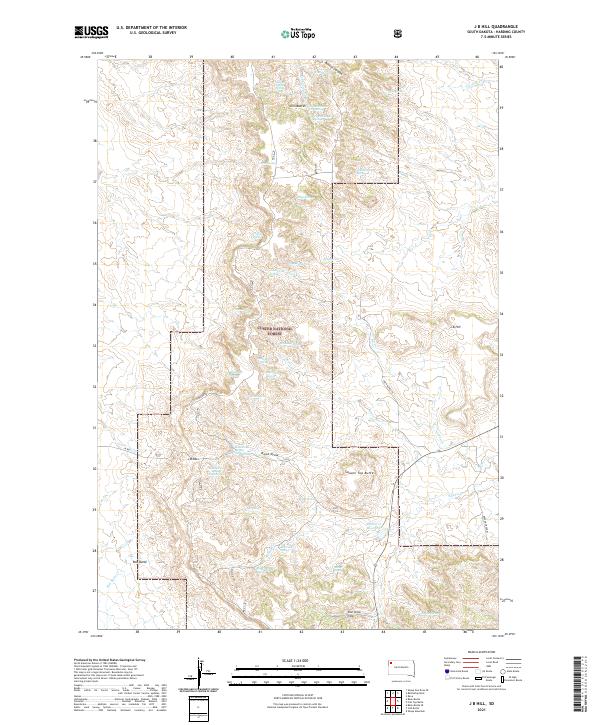 J B Hill topographic map thumbnail