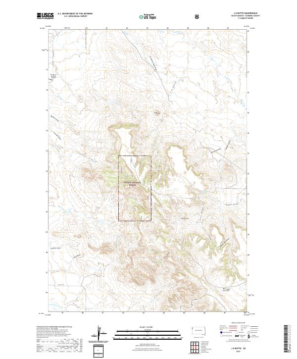 J K Butte topographic map thumbnail
