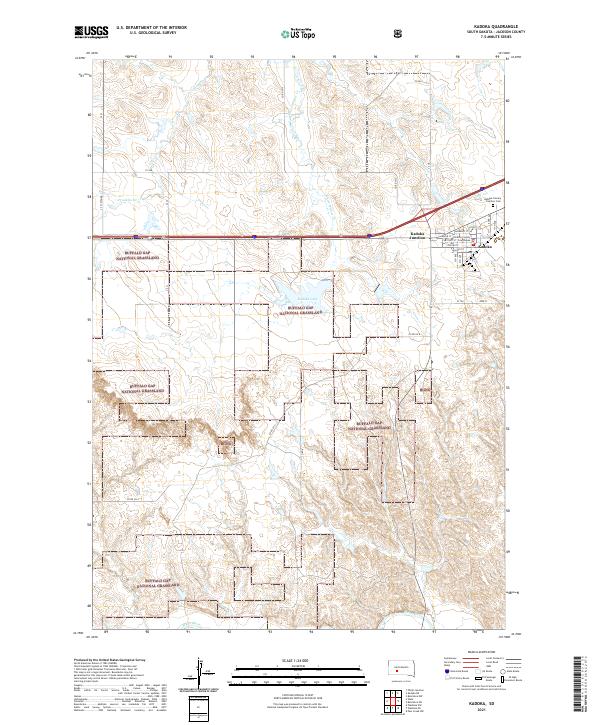 Kadoka topographic map thumbnail