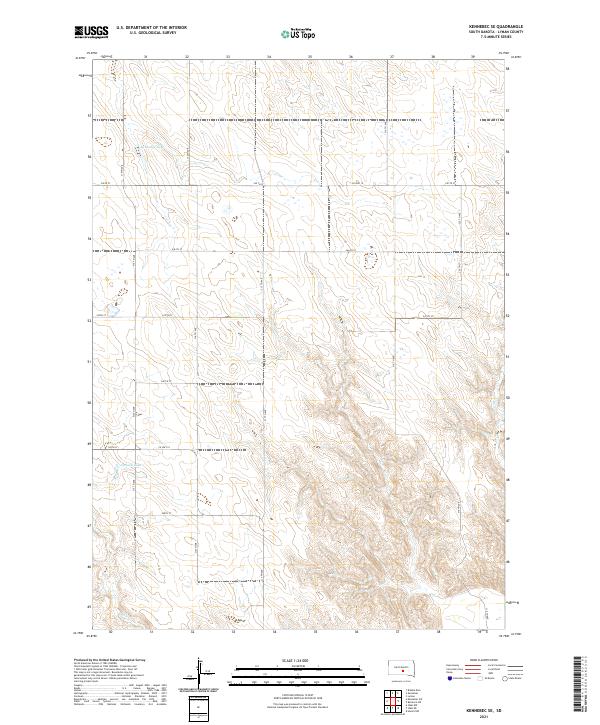 Kennebec SE topographic map thumbnail