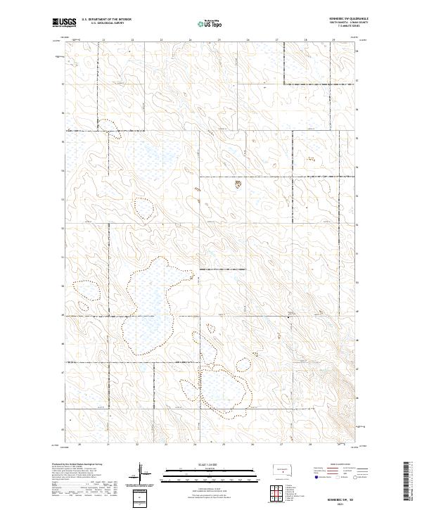 Kennebec SW topographic map thumbnail