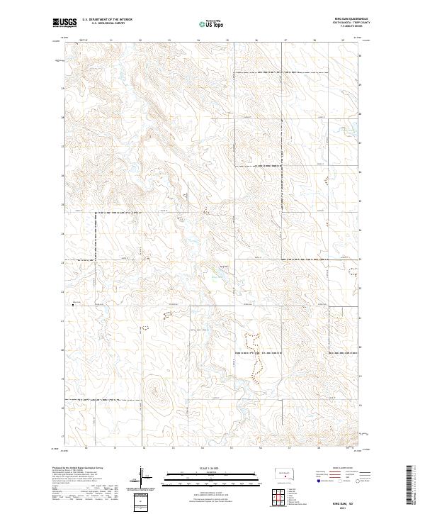King Dam topographic map thumbnail
