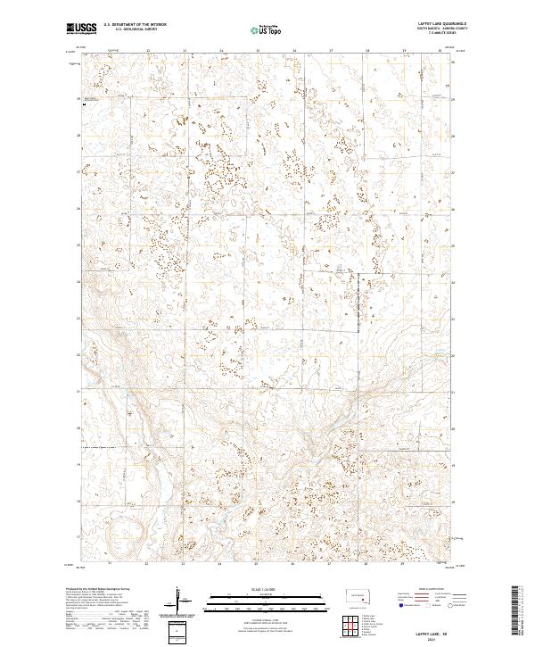Laffey Lake topographic map thumbnail