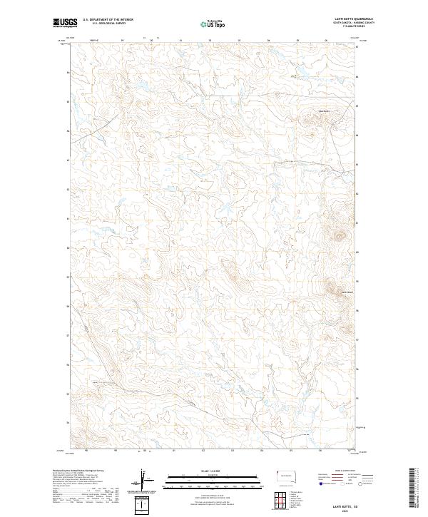Lahti Butte topographic map thumbnail