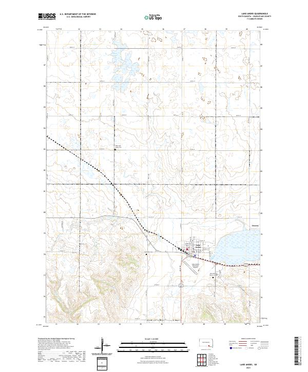 Lake Andes topographic map thumbnail