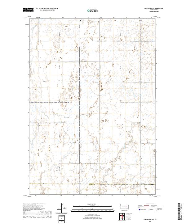 Lake Byron NW topographic map thumbnail