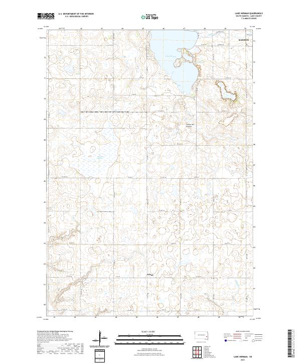 Lake Herman topographic map thumbnail