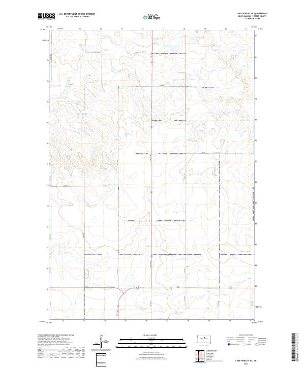 Lake Hurley SE topographic map thumbnail