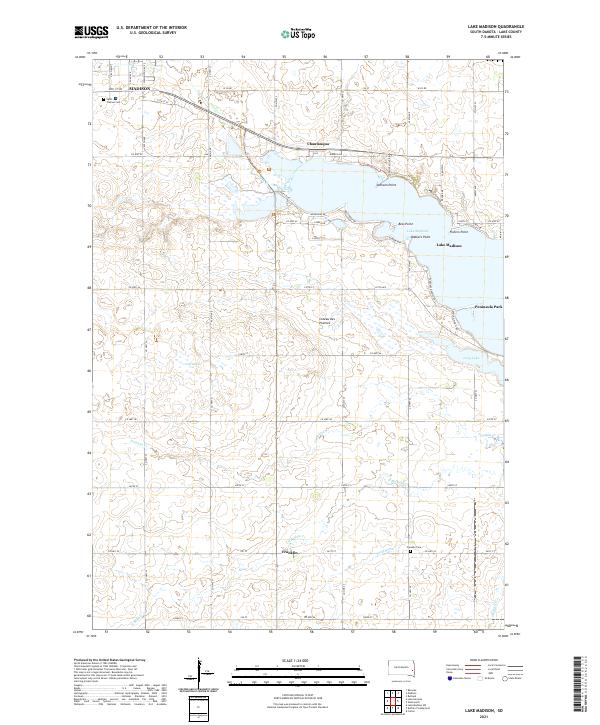Lake Madison topographic map thumbnail