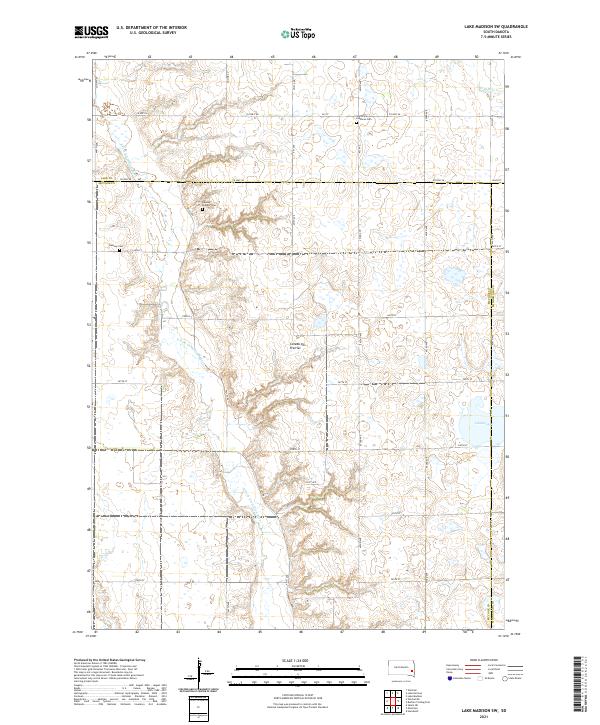 Lake Madison SW topographic map thumbnail