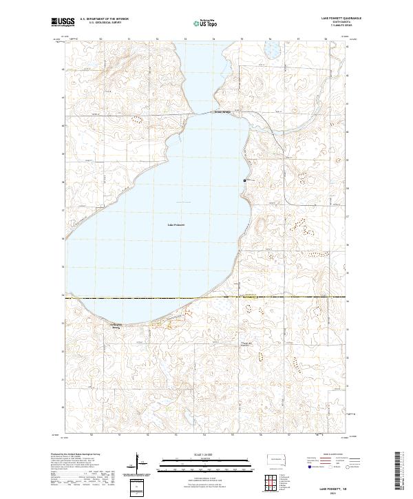 Lake Poinsett topographic map thumbnail