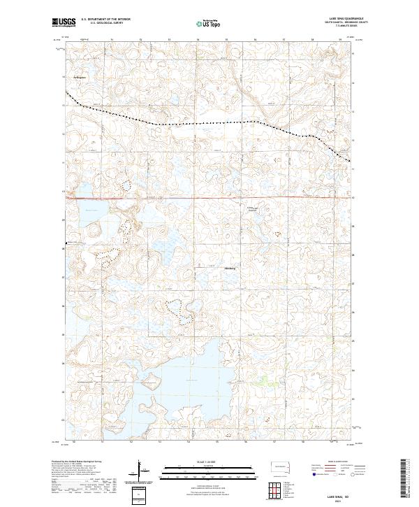 Lake Sinai topographic map thumbnail
