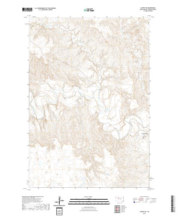 Lantry NE topographic map thumbnail