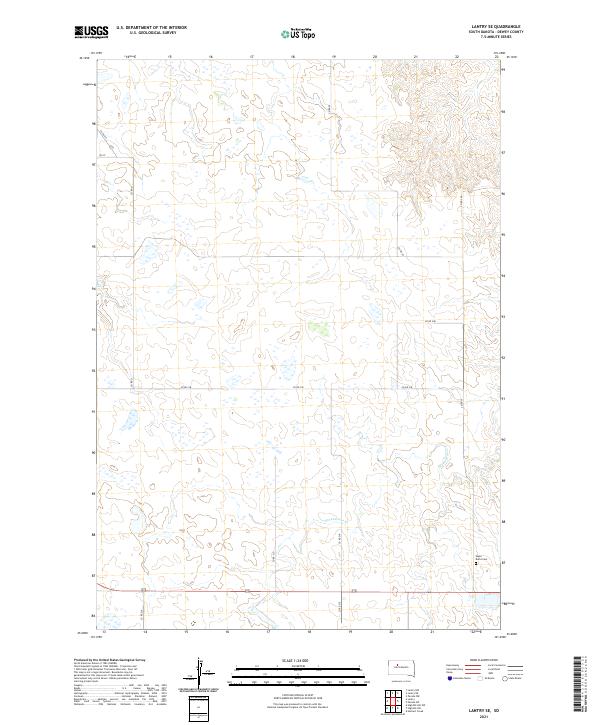 Lantry SE topographic map thumbnail
