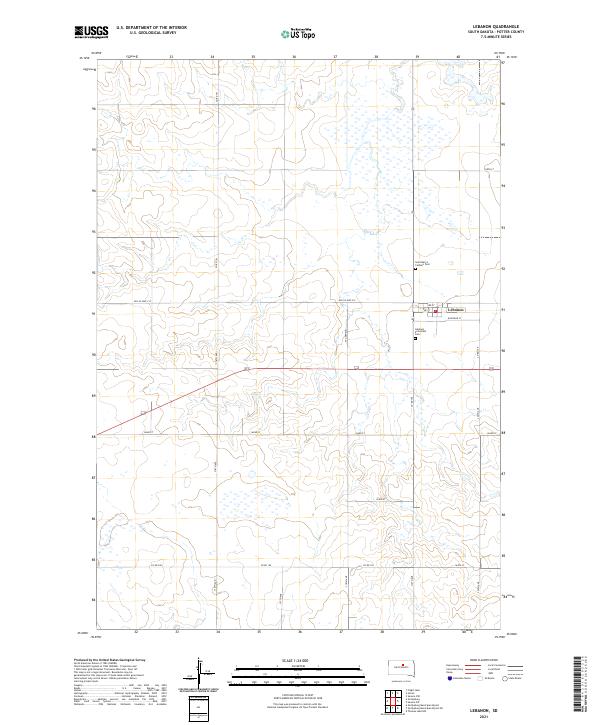 Lebanon topographic map thumbnail