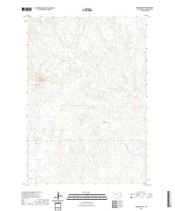 Lemmon Butte topographic map thumbnail