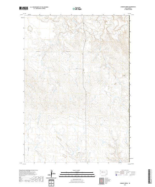 Lemmon Creek topographic map thumbnail