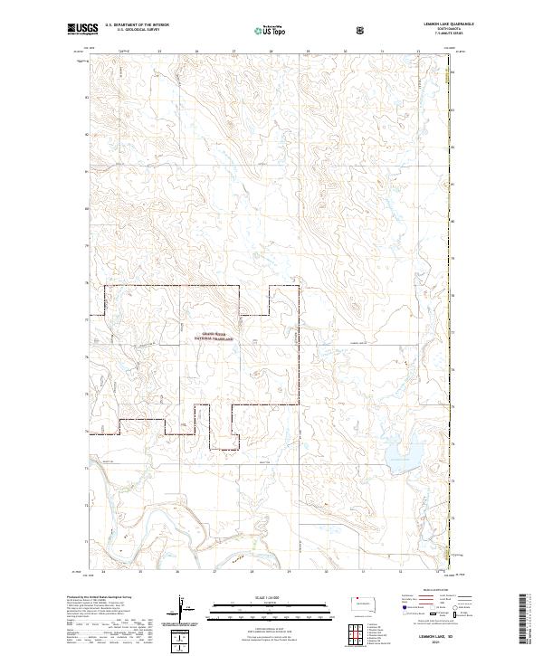 Lemmon Lake topographic map thumbnail