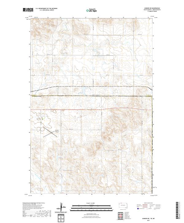 Lemmon NE topographic map thumbnail