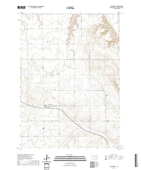 Lesterville topographic map thumbnail