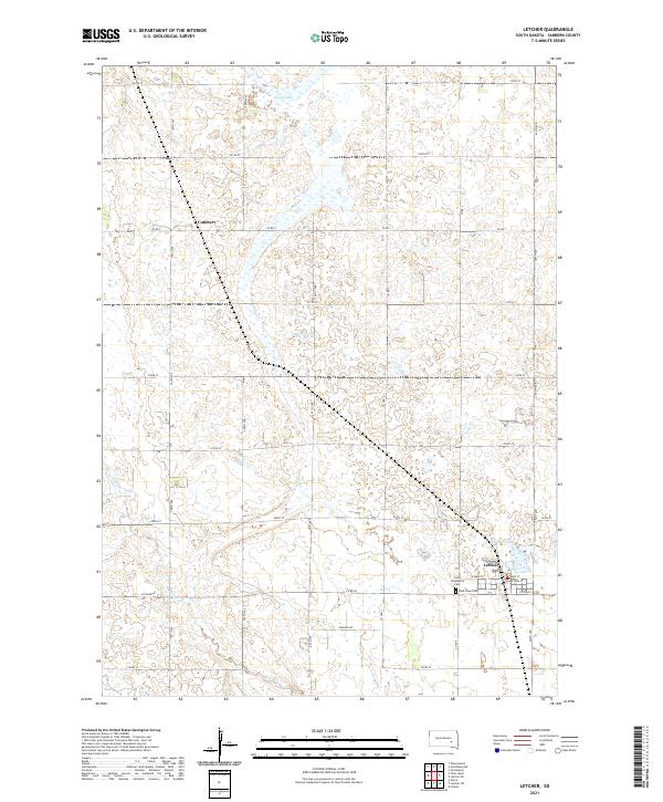 Letcher topographic map thumbnail