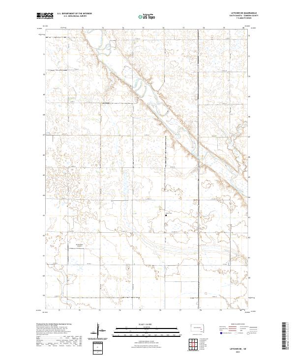 Letcher NE topographic map thumbnail