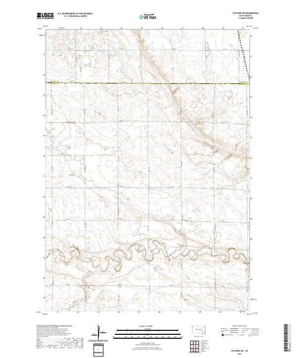 Letcher SW topographic map thumbnail