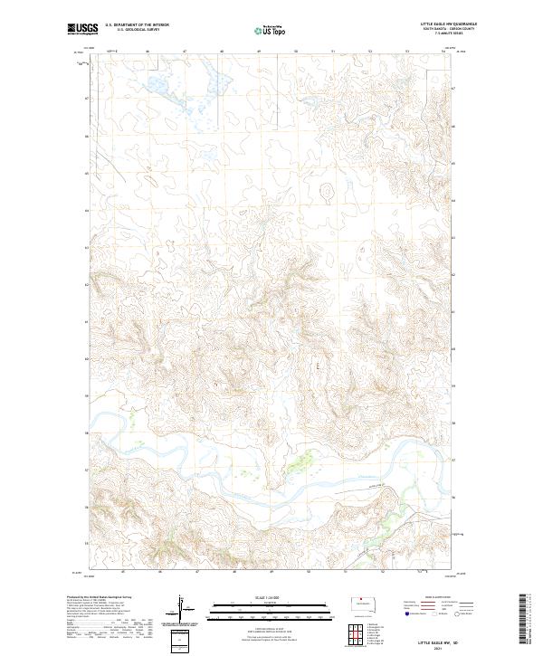Little Eagle NW topographic map thumbnail