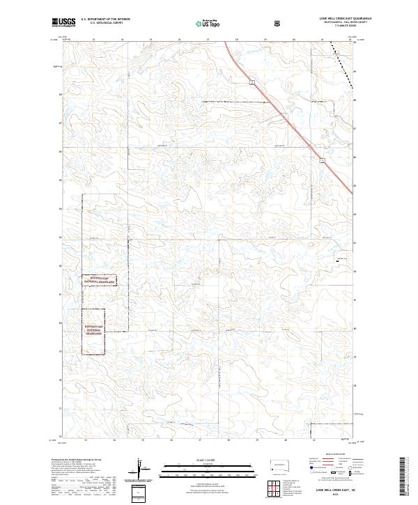 Lone Well Creek East topographic map thumbnail