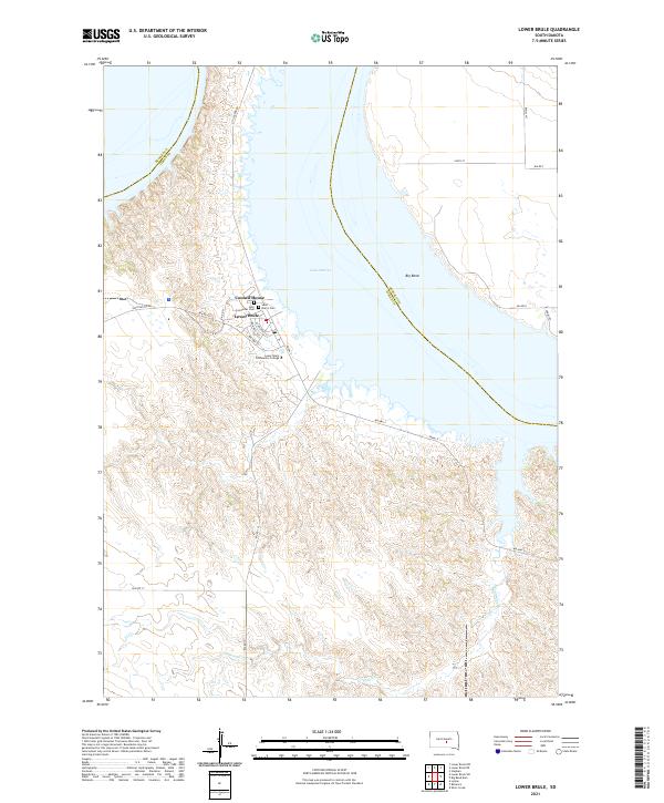 Lower Brule topographic map thumbnail