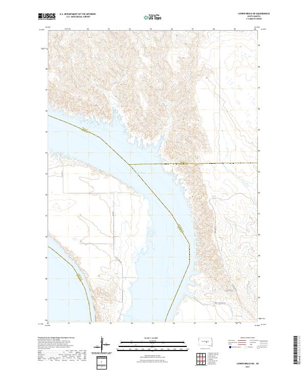 Lower Brule NE topographic map thumbnail