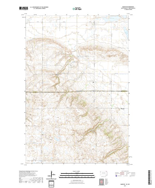 Marlow topographic map thumbnail