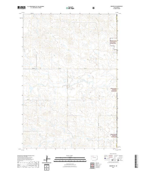 Meadow SE topographic map thumbnail