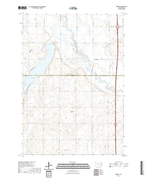 Medary topographic map thumbnail