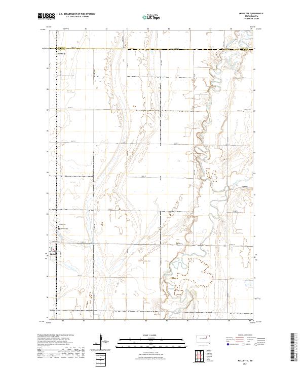 Mellette topographic map thumbnail