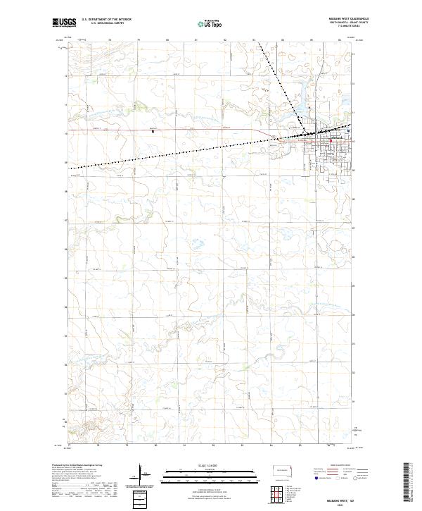 Milbank West topographic map thumbnail