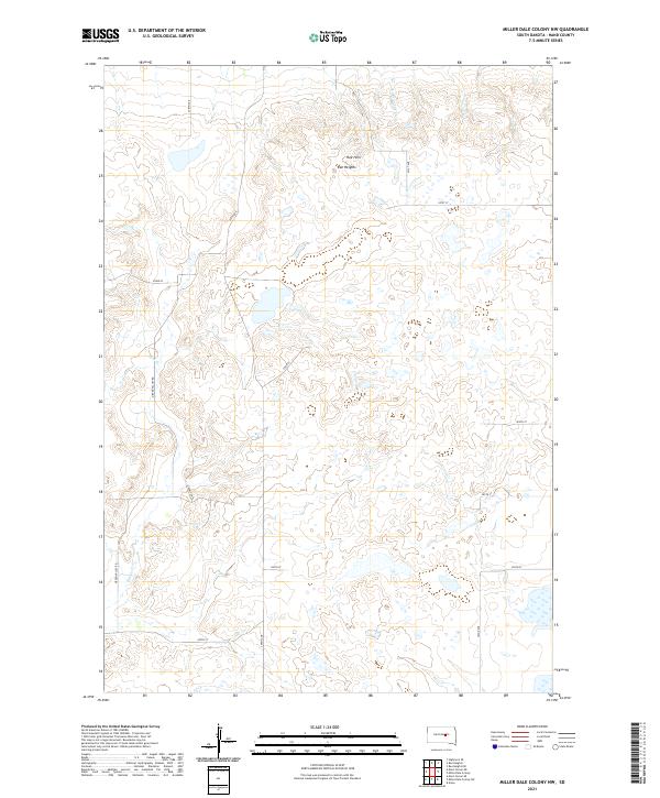 Miller Dale Colony NW topographic map thumbnail