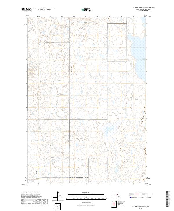 Miller Dale Colony SW topographic map thumbnail