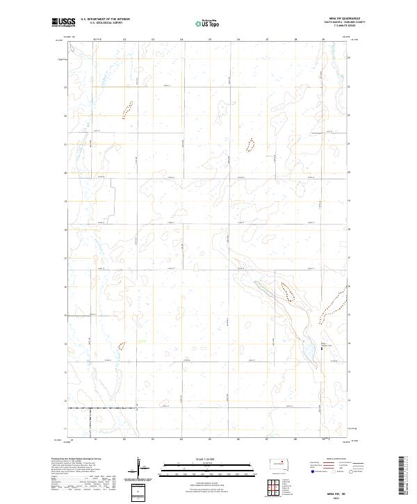 Mina SW topographic map thumbnail