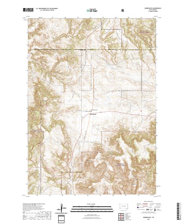 Minnekahta topographic map thumbnail